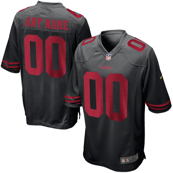 Nike San Francisco 49ers Customized Black Stitched Youth NFL Jersey - Click Image to Close